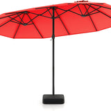 Tangkula 15FT Double-Sided Patio Umbrella with Base