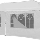Tangkula 10x20 FT Pop Up Canopy with Center Lock UPF50+ Outdoor Tent with 6 Sidewalls
