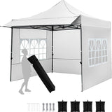 Tangkula 10 x 10 FT Pop up Canopy Tent with Sidewalls and Awning for Party Picnic Event