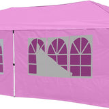 Tangkula 10x20 FT Pop Up Canopy with Center Lock UPF50+ Outdoor Tent with 6 Sidewalls