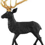 Tangkula Standing Reindeer Statue, Aluminum Deer Sculpture for Indoors, Christmas Reindeer Decor Statue for Home Office Shop School