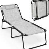 Tangkula Widen Folding Chaise Lounge Chair Set of 2