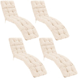 Tangkula  73 x 22 Inch Patio High Back Recliner Cushion with 4 String Ties