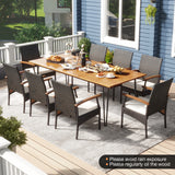 Tangkula 9 Pieces Outdoor Patio Dining Set