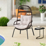 Tangkula Outdoor Narrow Wicker Egg Chair