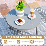 Tangkula Outdoor Rattan Wicker Bistro Conversation Set