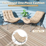 Tangkula Outdoor Rattan Wicker Bistro Conversation Set