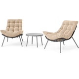 Tangkula Outdoor Rattan Wicker Bistro Conversation Set