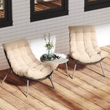 Tangkula Outdoor Rattan Wicker Bistro Conversation Set