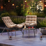 Tangkula Outdoor Rattan Wicker Bistro Conversation Set