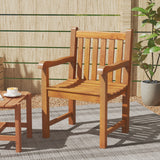 Tangkula Teak Wood Patio Dining Chair
