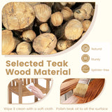 Tangkula Teak Wood Patio Dining Chair