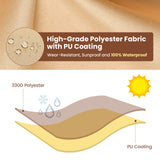 Tangkula Patio Loveseat Cover, 2-Seater Waterproof Outdoor Deep Sofa Cover with Padded Handle & Click-Close Straps