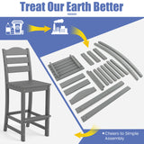 Tangkula Patio HDPE Barstool