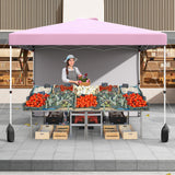 Tangkula 10x10 FT Pop up Canopy with Sidewall