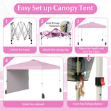 Tangkula 10x10 FT Pop up Canopy with Sidewall