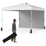Tangkula 10x10 FT Pop up Canopy with Sidewall