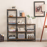 Tangkula 5-Tier Bookshelf, 12 Shelves Storage Organizer Display Shelf for Home Office Living Room