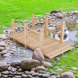 Tangkula 5 FT Wooden Garden Bridge
