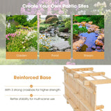 Tangkula 5 FT Wooden Garden Bridge