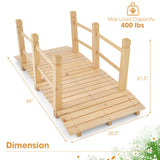 Tangkula 5 FT Wooden Garden Bridge