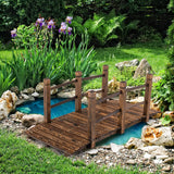 Tangkula 5 FT Wooden Garden Bridge