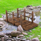 Tangkula 5 FT Wooden Garden Bridge