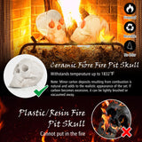Tangkula Halloween Fire Pit Skull Ceramic