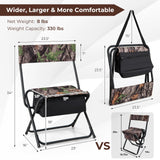 Tangkula Hunting Chair, Foldable Hunting Blind Chair with Storage Pocket