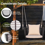 Outdoor Metal Porch Swing - Tangkula