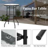 Tangkula Patio Bar Table