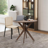 Tangkula Round Dining Table, Stylish Table with 36" Tabletop & Sturdy Wood Legs
