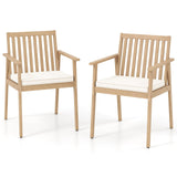 Tangkula Patio Dining Chairs w/Removable Padded Cushion