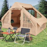 Tangkula 4-6 People Inflatable Tent Easy Setup Glamping Tent for Hiking