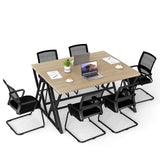 Tangkula 59" Computer Desk with Heavy-Duty Metal Frame & Crossbar