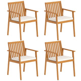 Tangkula Patio Dining Chairs w/Removable Padded Cushion
