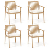 Tangkula Patio Dining Chairs w/Removable Padded Cushion