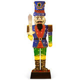 Tangkula 6 FT Christmas Lighted Nutcracker with Sword, 3D Christmas Lighted Soldier with 110 LED Lights