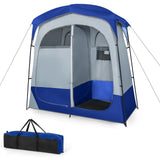 Tangkula Double Room Shower Tent, Oversize Space Privacy Tent with Floor