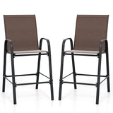Tangkula Outdoor Bar Stools Set of 2/4 for Backyard Deck Pool