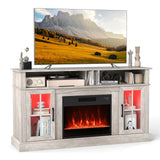 Tangkula Fireplace TV Stand for 65 Inch TV for Living Room