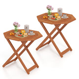 Tangkula Outdoor Folding Patio Table