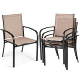 Tangkula Outdoor Dining Chairs Set for Lawn