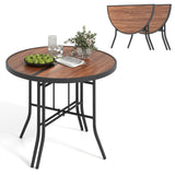 Tangkula Half Round Folding Event Table