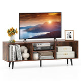 Tangkula White TV Stand for 55 Inch TV for Living Room