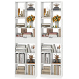 Tangkula 71” Tall Bookcase with Drawer for Living Room