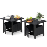 Tangkula Outdoor Table with Hole with 2 Sand Bags