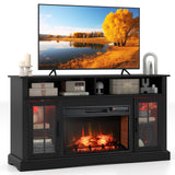 Tangkula Fireplace TV Stand for TVs Up to 65" with LED Light