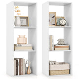 Tangkula 3-Cube Bookcase, 4-Tier Bookshelf with Open Compartments