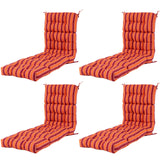 Tangkula  73 x 22 Inch Patio High Back Recliner Cushion with 4 String Ties